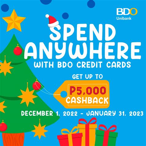bdo cashback promo 2023|Spend ANYWHERE, get up to P5,000 CASHBACK .